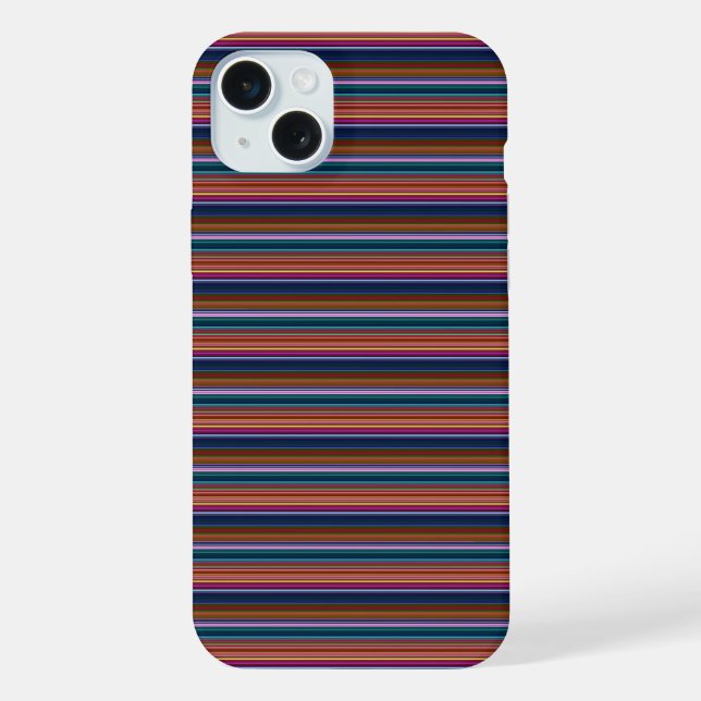 Coque iPhone Jolies rayures colorées rétro (Verso)