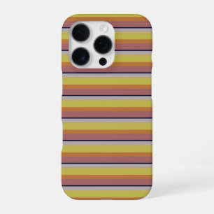 Coque iPhone 16 Pro Jolies rayures de couleurs vintage