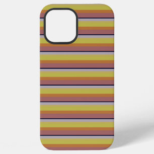 Coque iPhone 12 Pro Max Jolies rayures de couleurs vintage