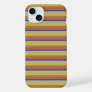 Coque iPhone 15 Plus Jolies rayures de couleurs vintage