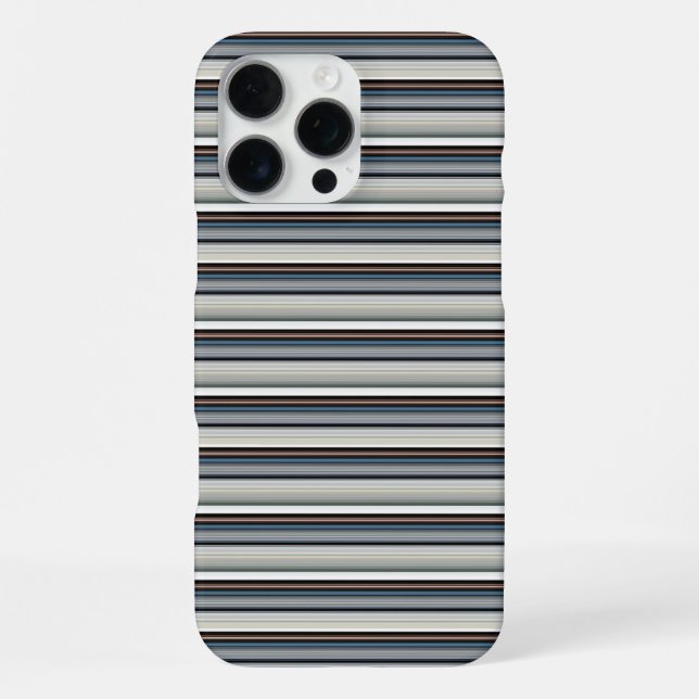 Coque iPhone Jolies rayures grises et blanches (Verso)