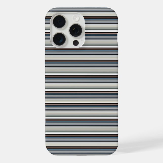 Coque iPhone Jolies rayures grises et blanches (Verso)