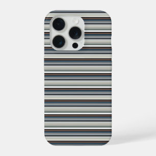 Coque iPhone 15 Pro Jolies rayures grises et blanches