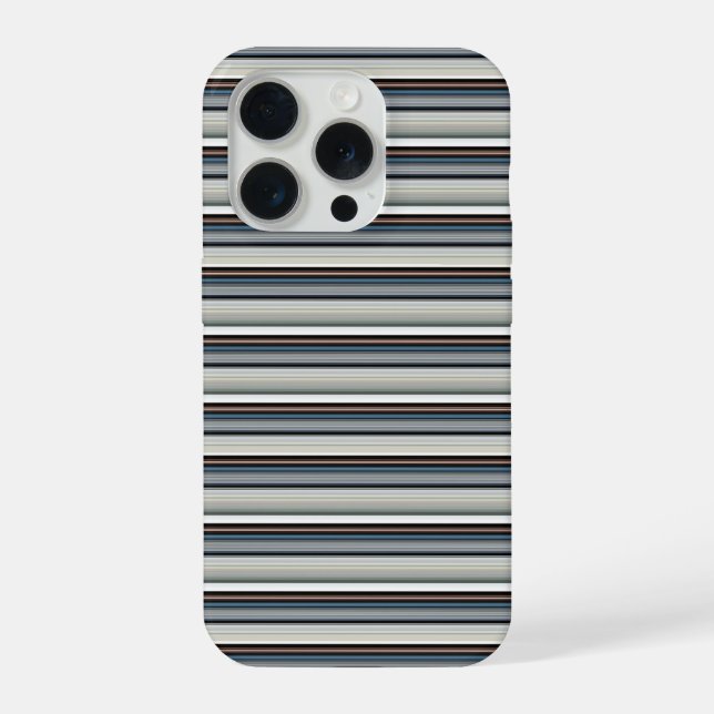 Coque iPhone Jolies rayures grises et blanches (Verso)