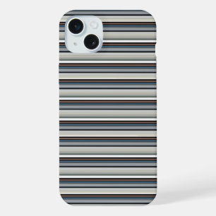 Coque iPhone 15 Plus Jolies rayures grises et blanches