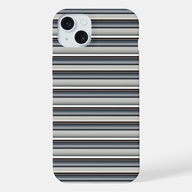 Coque iPhone Jolies rayures grises et blanches (Verso)