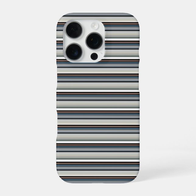 Coque iPhone Jolies rayures grises et blanches (Verso)
