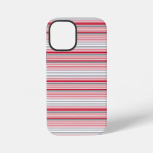 Coque iPhone 12 Mini Jolies rayures grises rouges