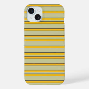 Coque iPhone 15 Plus Jolies rayures jaunes modernes