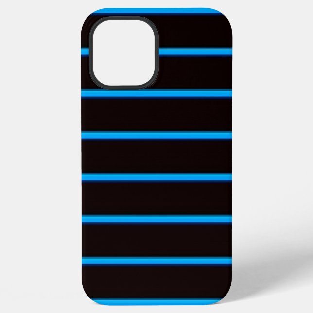 Coque iPhone Jolies rayures noir ciel bleu (Verso)