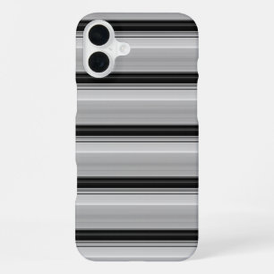 Coque iPhone 16 Plus Jolies rayures noir gris