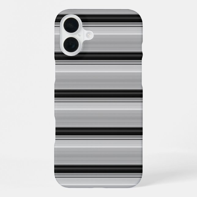 Coque iPhone Jolies rayures noir gris (Verso)