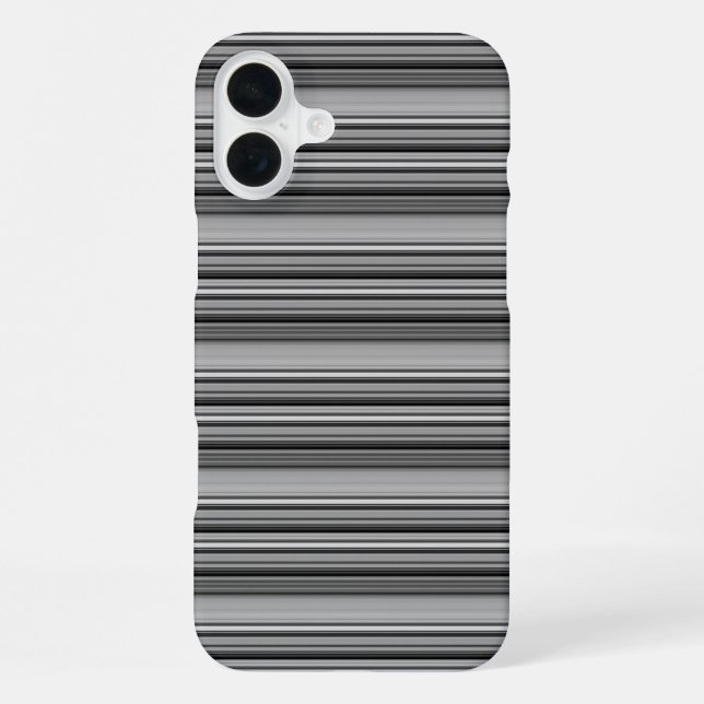 Coque iPhone Jolies rayures noir gris  (Verso)