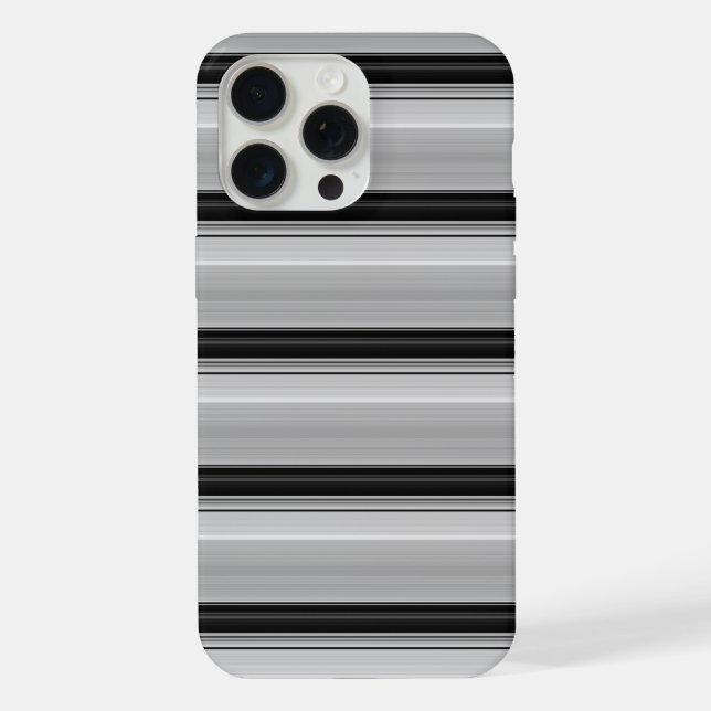 Coque iPhone Jolies rayures noir gris (Verso)