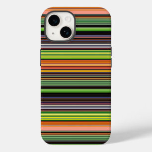 Coque Pour iPhone 14 Jolies rayures noires colorées