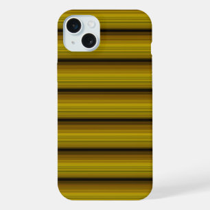 Coque iPhone 15 Plus Jolies rayures noires dorées