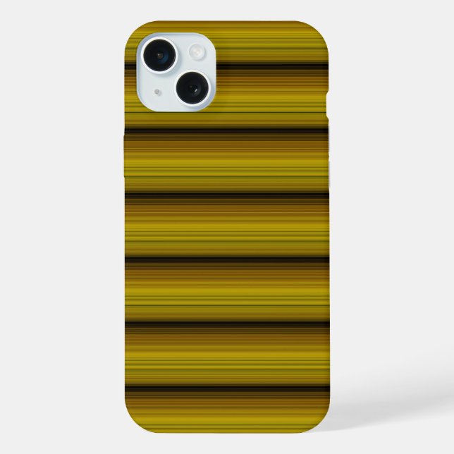 Coque iPhone Jolies rayures noires dorées (Verso)