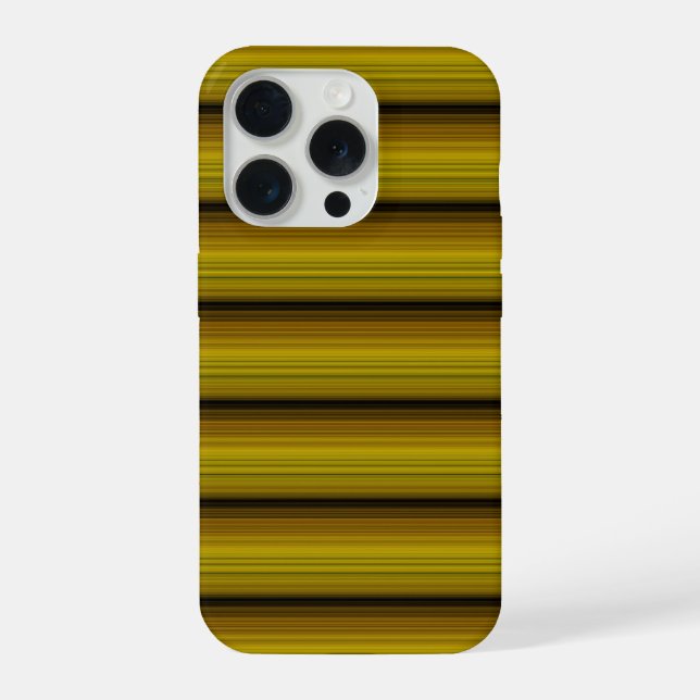 Coque iPhone Jolies rayures noires dorées (Verso)