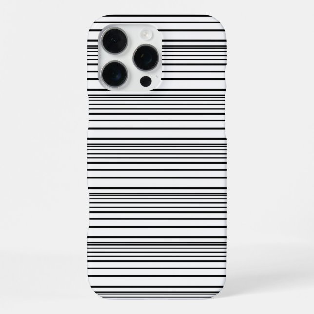 Coque iPhone Jolies rayures noires et blanches (Verso)