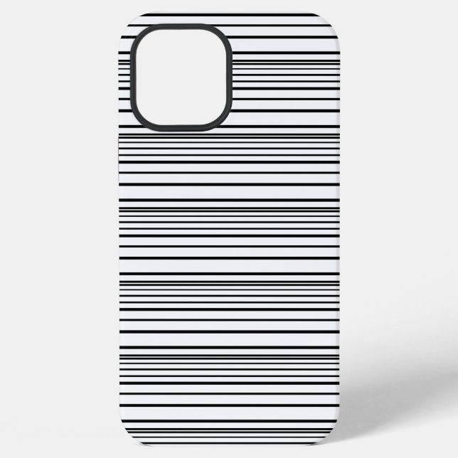 Coque iPhone Jolies rayures noires et blanches (Verso)