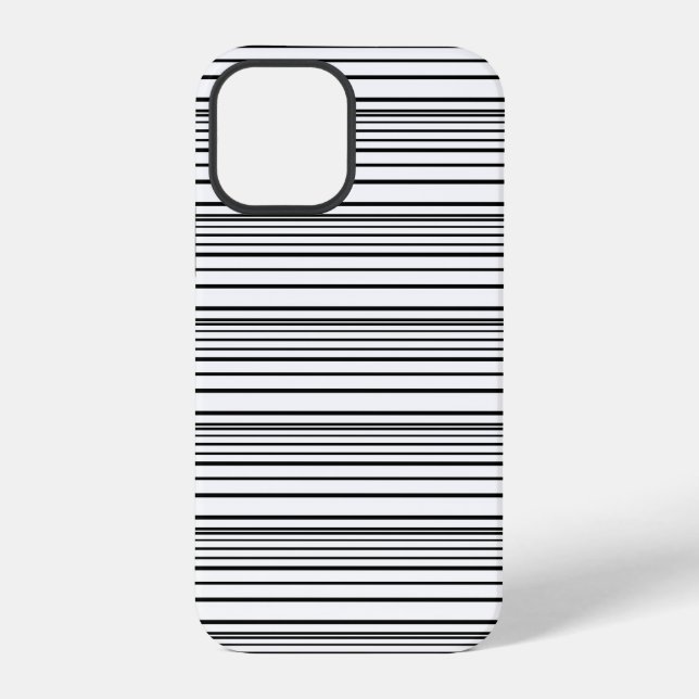 Coque iPhone Jolies rayures noires et blanches (Verso)