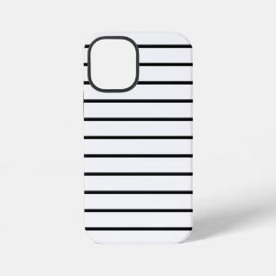 Coque iPhone 12 Mini Jolies rayures noires et blanches