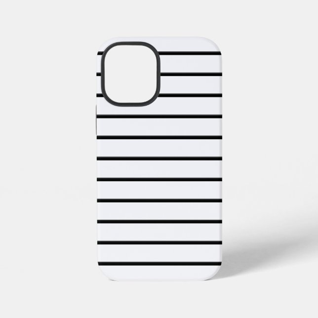 Coque iPhone Jolies rayures noires et blanches (Verso)