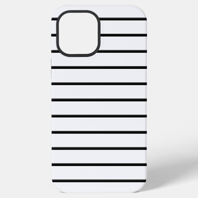 Coque iPhone Jolies rayures noires et blanches (Verso)