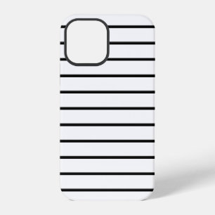 Coque iPhone 12 Pro Jolies rayures noires et blanches