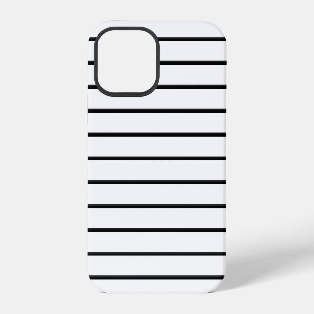 Coque iPhone Jolies rayures noires et blanches (Verso)