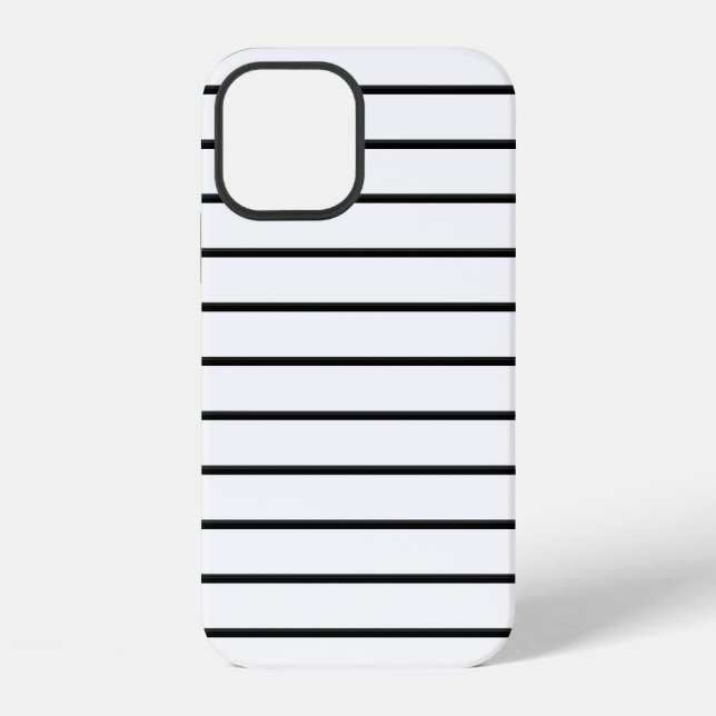 Coque iPhone Jolies rayures noires et blanches (Verso)