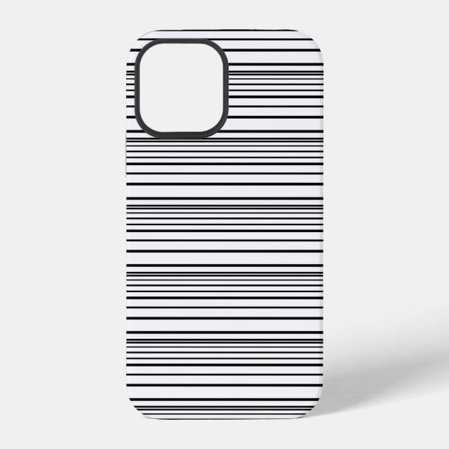 Coque iPhone Jolies rayures noires et blanches (Verso)