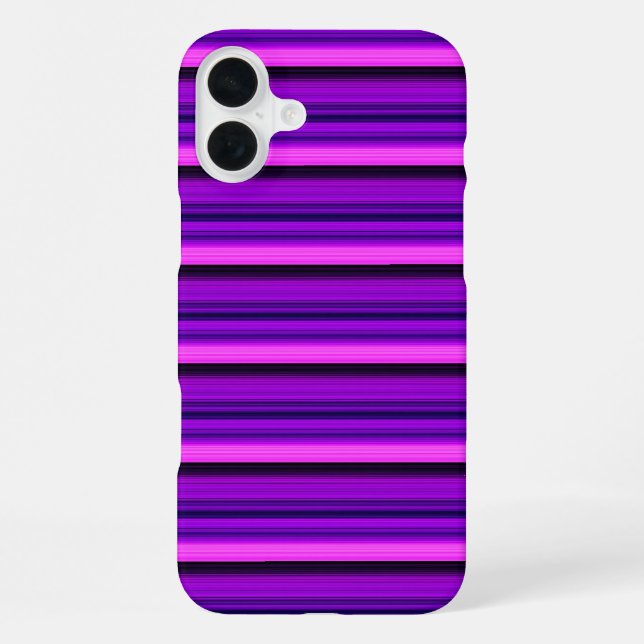 Coque iPhone Jolies rayures noires violettes chaudes (Verso)