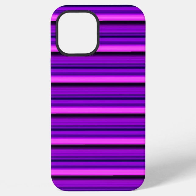 Coque iPhone Jolies rayures noires violettes chaudes (Verso)