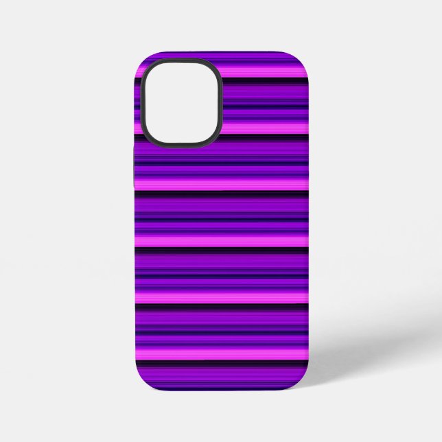 Coque iPhone Jolies rayures noires violettes chaudes (Verso)