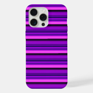 Coque iPhone 15 Pro Max Jolies rayures noires violettes chaudes