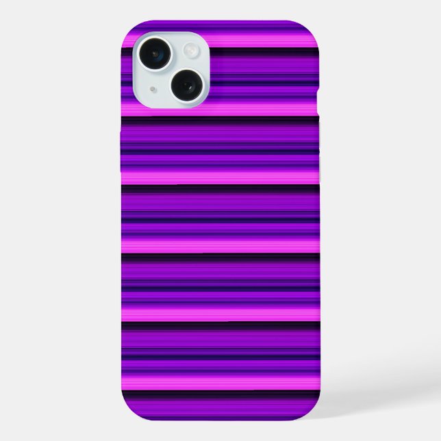 Coque iPhone Jolies rayures noires violettes chaudes (Verso)