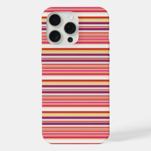 Coque iPhone 15 Pro Max Jolies rayures roses marron