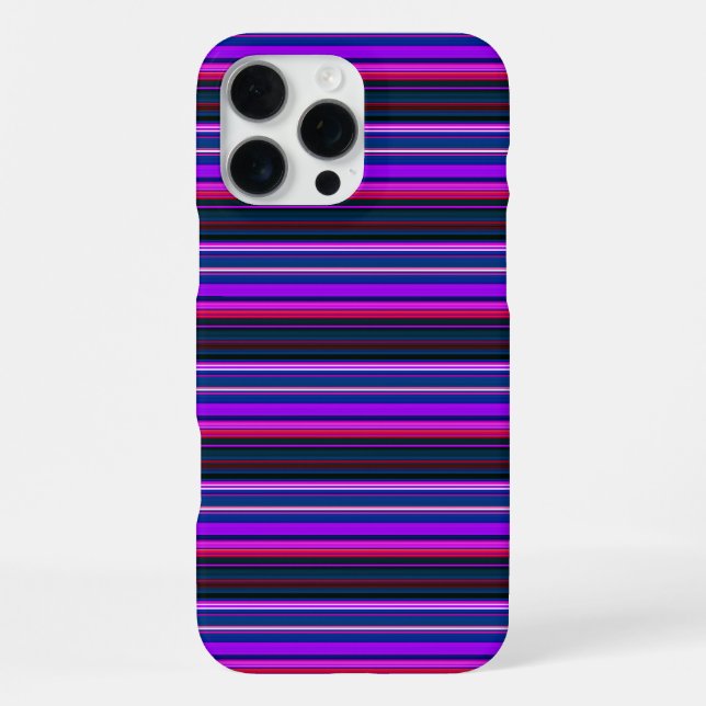 Coque iPhone Jolies rayures roses violettes (Verso)