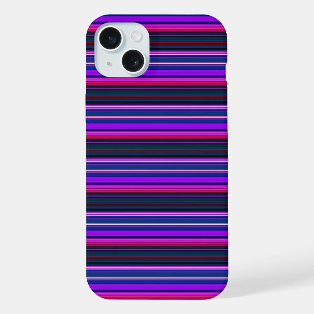 Coque iPhone Jolies rayures roses violettes (Verso)