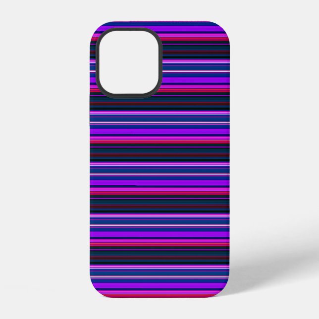 Coque iPhone Jolies rayures roses violettes (Verso)