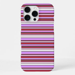 Coque iPhone 16 Pro Max Jolies rayures rouge violet
