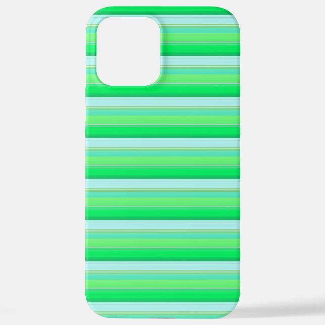 Coque iPhone Jolies rayures vert aqua (Verso)