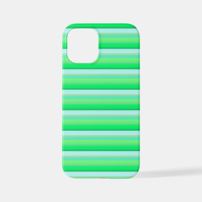 Coque iPhone Jolies rayures vert aqua (Verso)