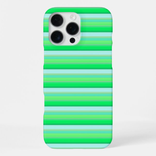 Coque iPhone Jolies rayures vert aqua (Verso)