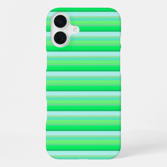 Coque iPhone Jolies rayures vert aqua (Verso)