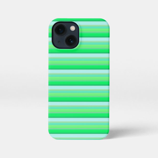 Coque iPhone Jolies rayures vert aqua (Verso)