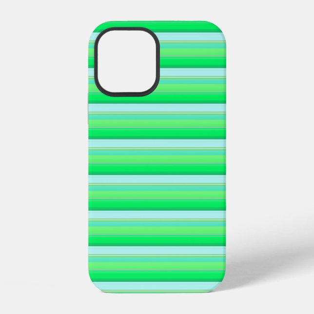 Coque iPhone Jolies rayures vert aqua (Verso)