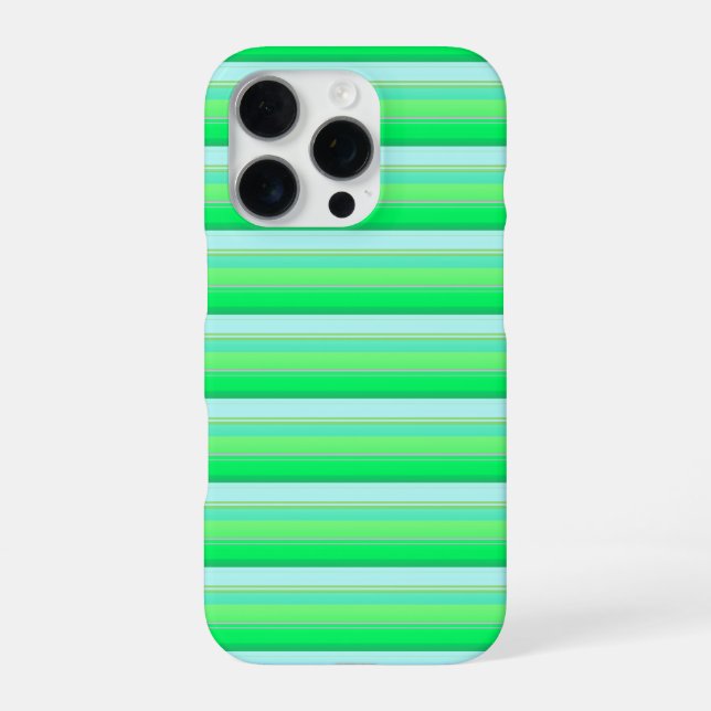 Coque iPhone Jolies rayures vert aqua (Verso)