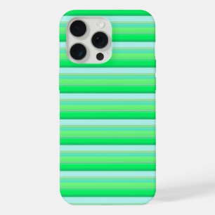 Coque iPhone 15 Pro Max Jolies rayures vert aqua
